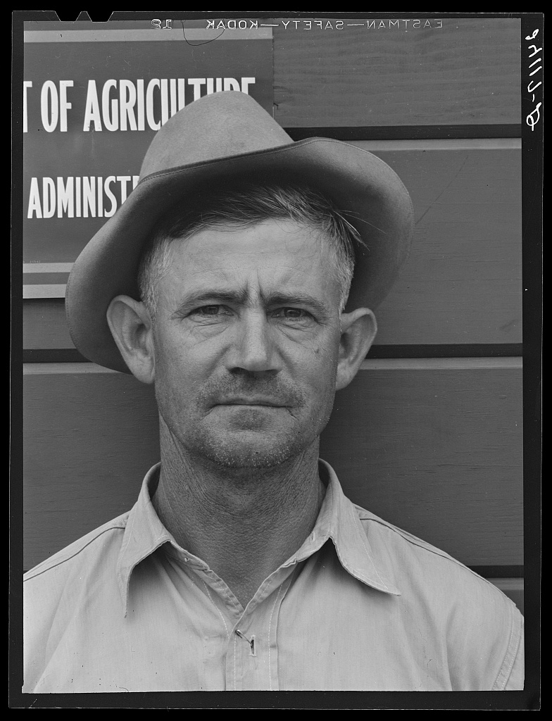 Migrant field workers at the Tulare camp in Visalia, California